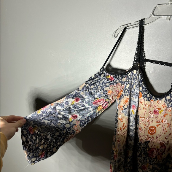 Free People Scattered Blossom Burnout Silk Blend Mini Dress Size XS - Picture 7 of 7